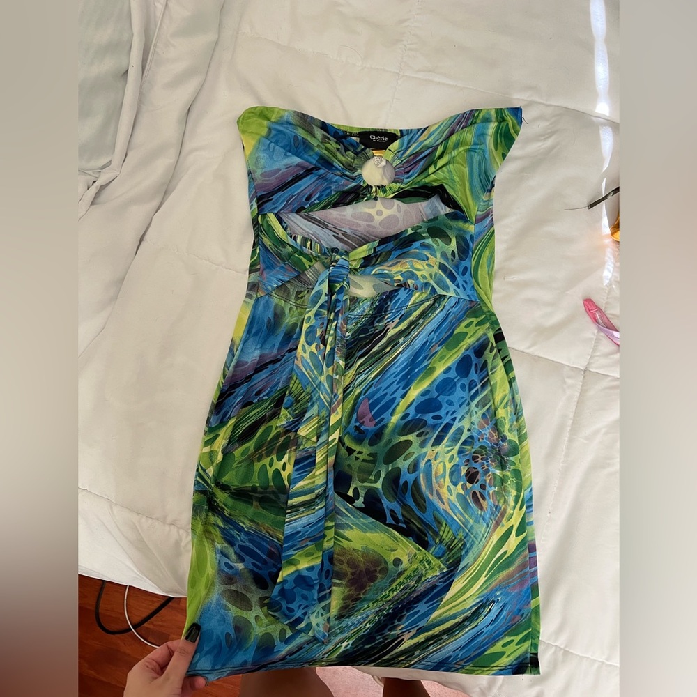 Mini printed dress